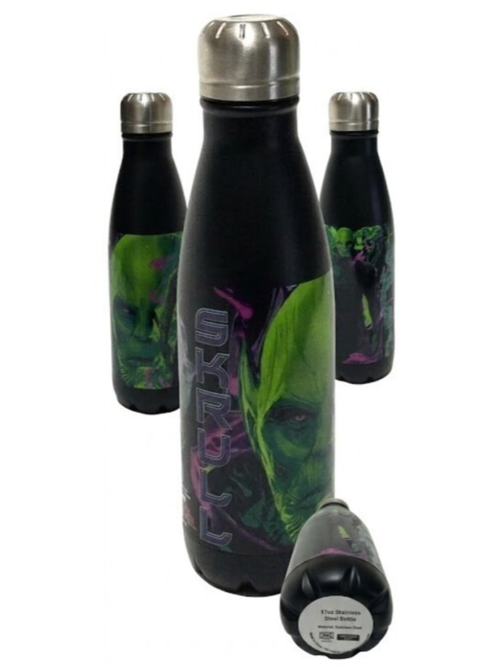 Marvel Captain Marvel Skrull 17oz Stainless Steel Water Bottle Thermos New